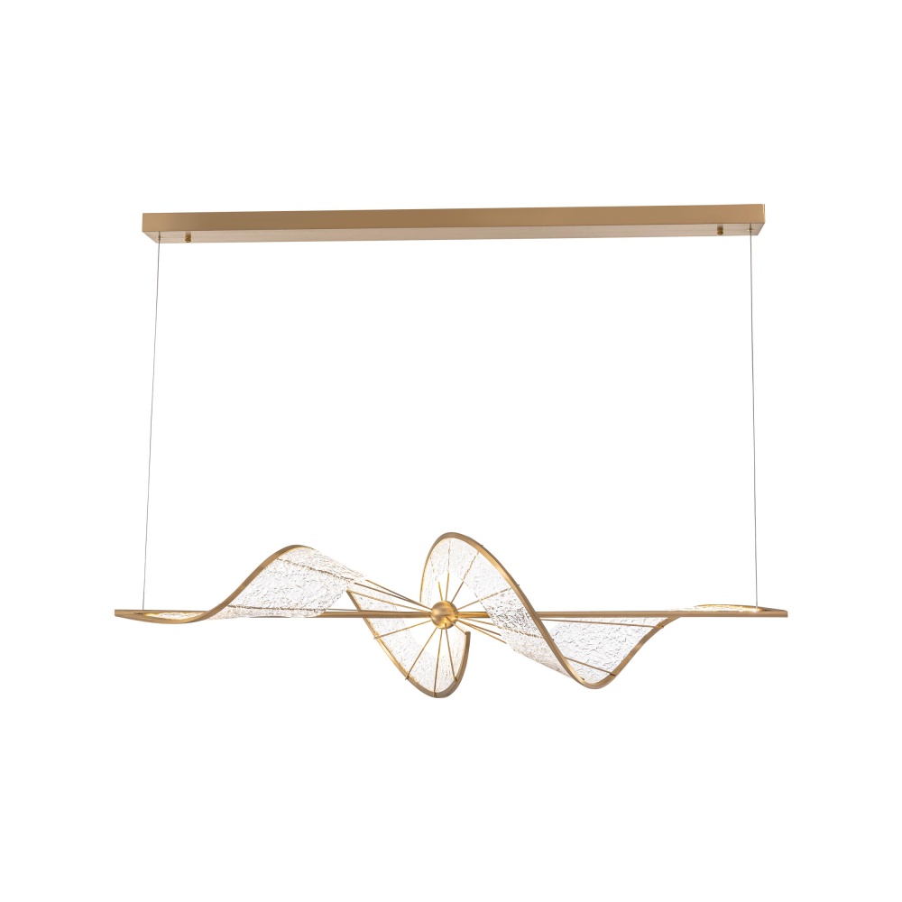 Ziva by Golden Lighting Aurora Integrated LED Island Light in Brushed Champagne